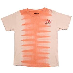 The Smurfs Big Kids Short Sleeve Tie Dye Mushroom T-Shirt Orange Size 14/16